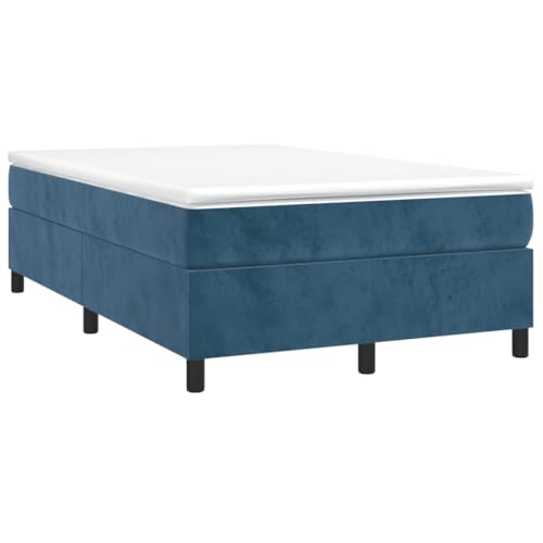 vidaXL Bettgestell, Polsterbett Bett für Schlafzimmer, Bettrahmen mit Lattenrost Stützbeinen, Schlafzimmerbett Doppelbett, Dunkelblau 120x200cm Samt vidaXL Bettgestell, Polsterbett Bett für Schlafzimmer, Bettrahmen mit Lattenrost Stützbeinen, Schlafzimmerbett Doppelbett, Dunkelblau 120x200cm Samt von vidaXL
