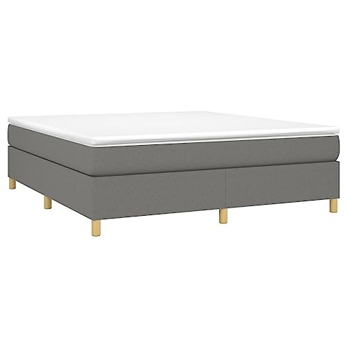 vidaXL Boxspringbett mit Matratze Bett Doppelbett Polsterbett Bettgestell Bettrahmen Hotelbett Lattenrost Schlafzimmerbett Dunkelgrau 180x200cm Stoff vidaXL Boxspringbett mit Matratze Bett Doppelbett Polsterbett Bettgestell Bettrahmen Hotelbett Lattenrost Schlafzimmerbett Dunkelgrau 180x200cm Stoff von vidaXL