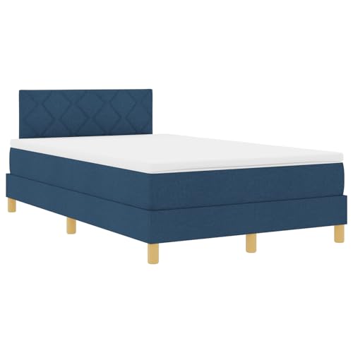 vidaXL Boxspringbett mit Matratze Blau 120x200 cm Stoff vidaXL Boxspringbett mit Matratze Blau 120x200 cm Stoff von vidaXL
