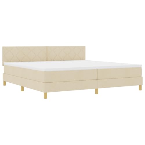 vidaXL Boxspringbett mit Matratze Creme 200x200 cm Stoff vidaXL Boxspringbett mit Matratze Creme 200x200 cm Stoff von vidaXL