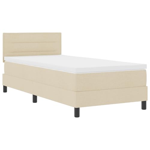 vidaXL Boxspringbett mit Matratze Creme 90x200 cm Stoff vidaXL Boxspringbett mit Matratze Creme 90x200 cm Stoff von vidaXL