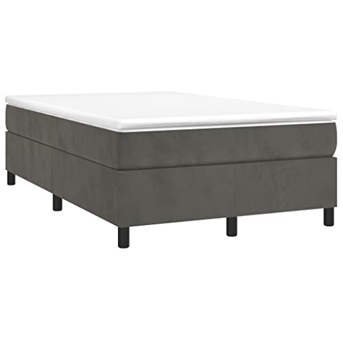 vidaXL Boxspringbett mit Matratze Doppelbett Polsterbett Bettgestell Bett Hotelbett Bettrahmen Lattenrost Schlafzimmerbett Dunkelgrau 120x200cm Samt vidaXL Boxspringbett mit Matratze Doppelbett Polsterbett Bettgestell Bett Hotelbett Bettrahmen Lattenrost Schlafzimmerbett Dunkelgrau 120x200cm Samt von vidaXL