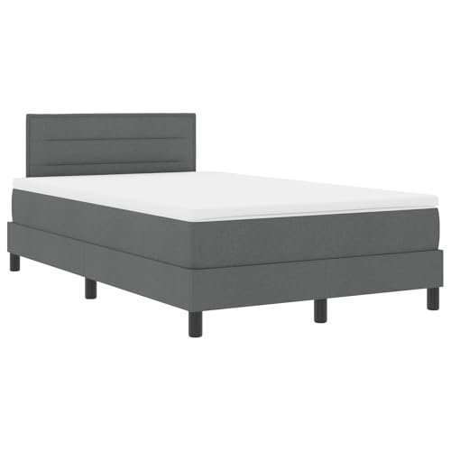 vidaXL Boxspringbett Mit Matratze Dunkelgrau 120X190 cm Stoff Langlebig Modern Elegant Schlafzimmermöbel Topper Doppelrahmen Polsterplatzsparend vidaXL Boxspringbett Mit Matratze Dunkelgrau 120X190 cm Stoff Langlebig Modern Elegant Schlafzimmermöbel Topper Doppelrahmen Polsterplatzsparend von vidaXL