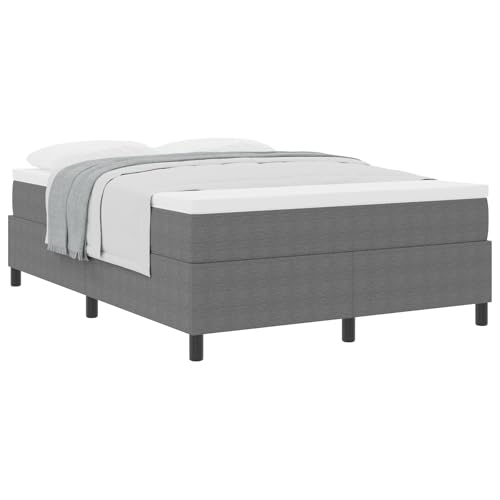 vidaXL Boxspringbett mit Matratze Dunkelgrau 140X200 cm Cordstoff Verstellbares Kopfteil Robuste Bauweise Bequeme Schlaflösung für Schlafzimmer Hybrid Komfort Stylische Möbel vidaXL Boxspringbett mit Matratze Dunkelgrau 140X200 cm Cordstoff Verstellbares Kopfteil Robuste Bauweise Bequeme Schlaflösung für Schlafzimmer Hybrid Komfort Stylische Möbel von vidaXL