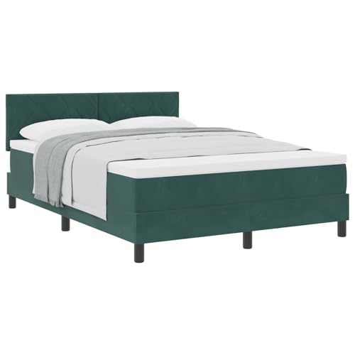 vidaXL Boxspringbett mit Matratze Dunkelgrün 160x200 cm Samt vidaXL Boxspringbett mit Matratze Dunkelgrün 160x200 cm Samt von vidaXL