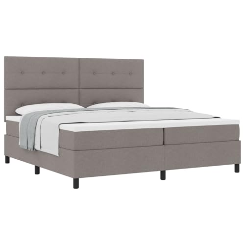 vidaXL Boxspringbett mit Matratze King Size 200x200 cm Stoff Modern Taupe Polsterrahmen Elegante Schlafzimmermöbel Topper Schaumprotektor Taschenfederkern Doppel vidaXL Boxspringbett mit Matratze King Size 200x200 cm Stoff Modern Taupe Polsterrahmen Elegante Schlafzimmermöbel Topper Schaumprotektor Taschenfederkern Doppel von vidaXL