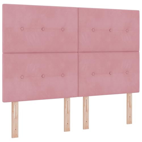 vidaXL Boxspringbett mit Matratze Rosa 160x200 cm Samt vidaXL Boxspringbett mit Matratze Rosa 160x200 cm Samt von vidaXL