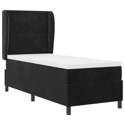 vidaXL Boxspringbett mit Matratze Schwarz 80x200 cm Samt vidaXL Boxspringbett mit Matratze Schwarz 80x200 cm Samt von vidaXL