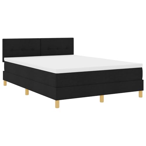 vidaXL Boxspringbett mit Matratze Schwarz Polsterung 160X200 cm modernes Design Stoff für Erwachsene Holzbeine einfache Montage und komfortable Schlafzimmermöbel zeitgemäßer Topper vidaXL Boxspringbett mit Matratze Schwarz Polsterung 160X200 cm modernes Design Stoff für Erwachsene Holzbeine einfache Montage und komfortable Schlafzimmermöbel zeitgemäßer Topper von vidaXL