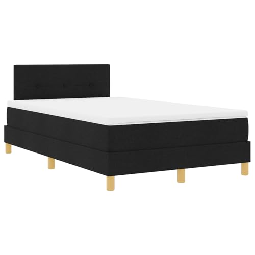 vidaXL Boxspringbett mit Matratze Schwarz gepolstert 120X190 cm modernes Design Stoff für Erwachsene Holzbeine einfache Montage und Komfortmatratze. Schlafzimmermöbel Topper stylisch komfortabel lang vidaXL Boxspringbett mit Matratze Schwarz gepolstert 120X190 cm modernes Design Stoff für Erwachsene Holzbeine einfache Montage und Komfortmatratze. Schlafzimmermöbel Topper stylisch komfortabel lang von vidaXL