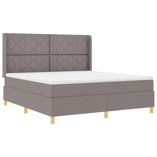 vidaXL Boxspringbett mit Matratze Taupe 180x200 cm Stoff vidaXL Boxspringbett mit Matratze Taupe 180x200 cm Stoff von vidaXL