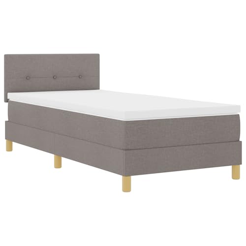 vidaXL Boxspringbett mit Matratze Taupe Polster 80X200 cm modernes Design Stoff für Erwachsene Holzbeine einfache Montage und Komfort Topper Schlafzimmermöbel Bettwäsche weiche Berührung knopfgepolfs vidaXL Boxspringbett mit Matratze Taupe Polster 80X200 cm modernes Design Stoff für Erwachsene Holzbeine einfache Montage und Komfort Topper Schlafzimmermöbel Bettwäsche weiche Berührung knopfgepolfs von vidaXL