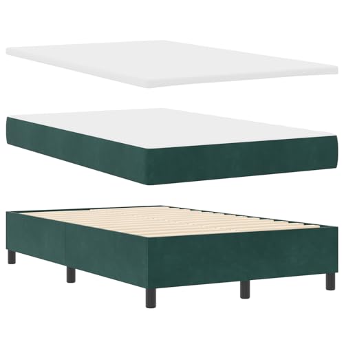 vidaXL Boxspringbett mit Matratze & Bank Dunkelgrün 120x190 cm Samt vidaXL Boxspringbett mit Matratze & Bank Dunkelgrün 120x190 cm Samt von vidaXL