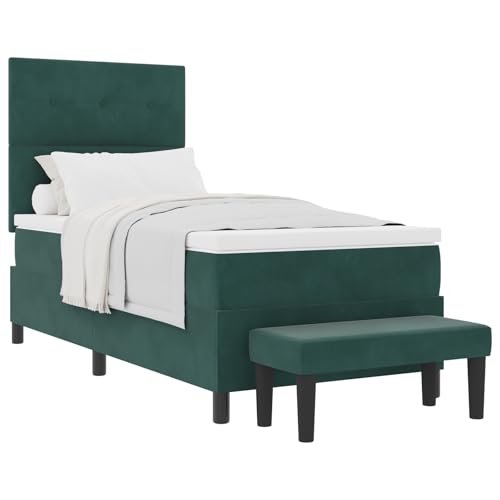 vidaXL Boxspringbett mit Matratze & Bank Dunkelgrün 80x200 cm Samt vidaXL Boxspringbett mit Matratze & Bank Dunkelgrün 80x200 cm Samt von vidaXL