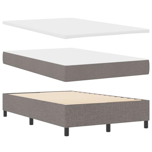 vidaXL Boxspringbett mit Matratze & Bank Grau 120X190 cm Stoff Zeitgenössisches Design Bequeme Unterstützung Einfache Montage Perfekt für Hauptschlafzimmer Schoner Memory-Foam-Feste Polsterauflage vidaXL Boxspringbett mit Matratze & Bank Grau 120X190 cm Stoff Zeitgenössisches Design Bequeme Unterstützung Einfache Montage Perfekt für Hauptschlafzimmer Schoner Memory-Foam-Feste Polsterauflage von vidaXL