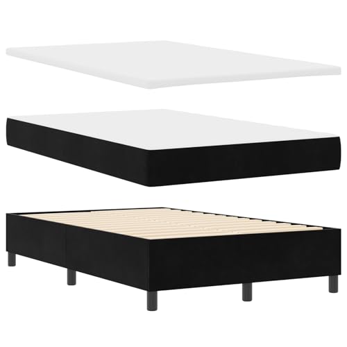 vidaXL Boxspringbett mit Matratze & Bank Schwarz 120x200 cm Samt vidaXL Boxspringbett mit Matratze & Bank Schwarz 120x200 cm Samt von vidaXL