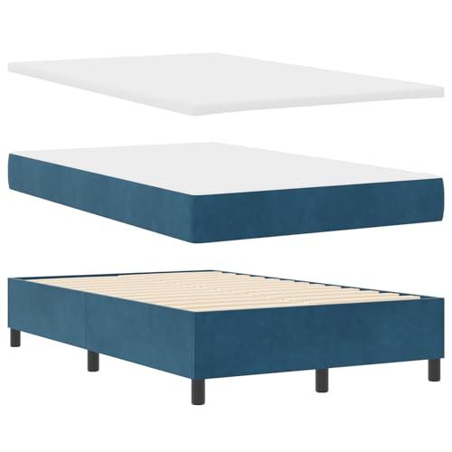 vidaXL Boxspringbett mit Matratze & Bank in Dunkelblau 120x190 cm Samt vidaXL Boxspringbett mit Matratze & Bank in Dunkelblau 120x190 cm Samt von vidaXL