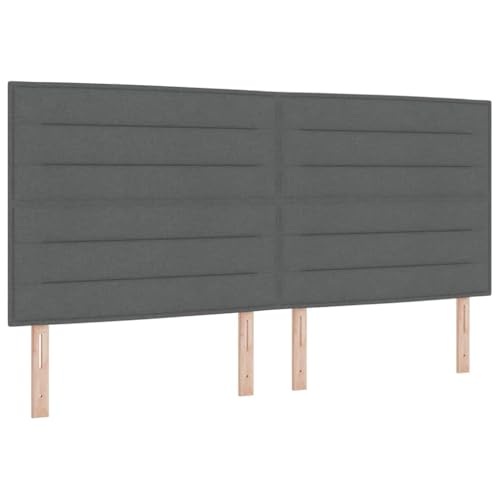 vidaXL Boxspringbett mit Matratze & LED Dunkelgrau 200X200 cm Modernes Stoffgestell für Schlafzimmer Schlafzimmermöbel Topper Weiche Berührung Design Farb- und lichtbeständig vidaXL Boxspringbett mit Matratze & LED Dunkelgrau 200X200 cm Modernes Stoffgestell für Schlafzimmer Schlafzimmermöbel Topper Weiche Berührung Design Farb- und lichtbeständig von vidaXL
