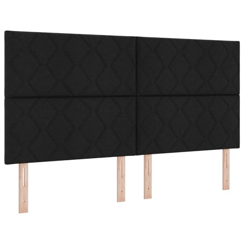vidaXL Boxspringbett mit Matratze & LED Schwarz 180x200 cm Stoff vidaXL Boxspringbett mit Matratze & LED Schwarz 180x200 cm Stoff von vidaXL