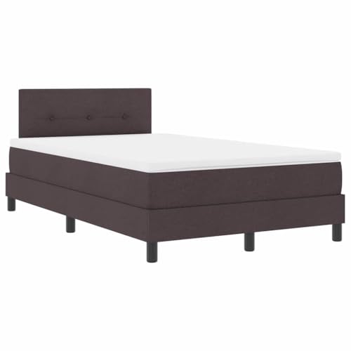 vidaXL Boxspringbett mit Matratze & LED-Streifen modernes Design Dunkelbraun Stoff langlebige Konstruktion Abmessungen 120X200 cm ideal für Schlafzimmergebrauch inklusive Topper Möbel Reißverschluss vidaXL Boxspringbett mit Matratze & LED-Streifen modernes Design Dunkelbraun Stoff langlebige Konstruktion Abmessungen 120X200 cm ideal für Schlafzimmergebrauch inklusive Topper Möbel Reißverschluss von vidaXL