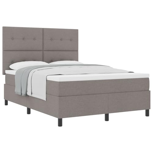 vidaXL Boxspringbett mit Matratze und Topper 140X190 cm | Höhenverstellbarer Stoffrahmen Modernes Design für Erwachsene Robuste Kiefernholzkonstruktion Schlafzimmermöbel Zeitgenössisch Stylisch vidaXL Boxspringbett mit Matratze und Topper 140X190 cm | Höhenverstellbarer Stoffrahmen Modernes Design für Erwachsene Robuste Kiefernholzkonstruktion Schlafzimmermöbel Zeitgenössisch Stylisch von vidaXL