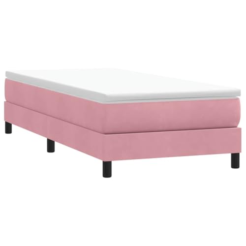 vidaXL Boxspringbett ohne Matratze Rosa 90x220 cm Samt, Bett, Bettgestell, Einzelbett, Schlafzimmermöbel, Bettrahmen, Samtbett, Polsterbett vidaXL Boxspringbett ohne Matratze Rosa 90x220 cm Samt, Bett, Bettgestell, Einzelbett, Schlafzimmermöbel, Bettrahmen, Samtbett, Polsterbett von vidaXL
