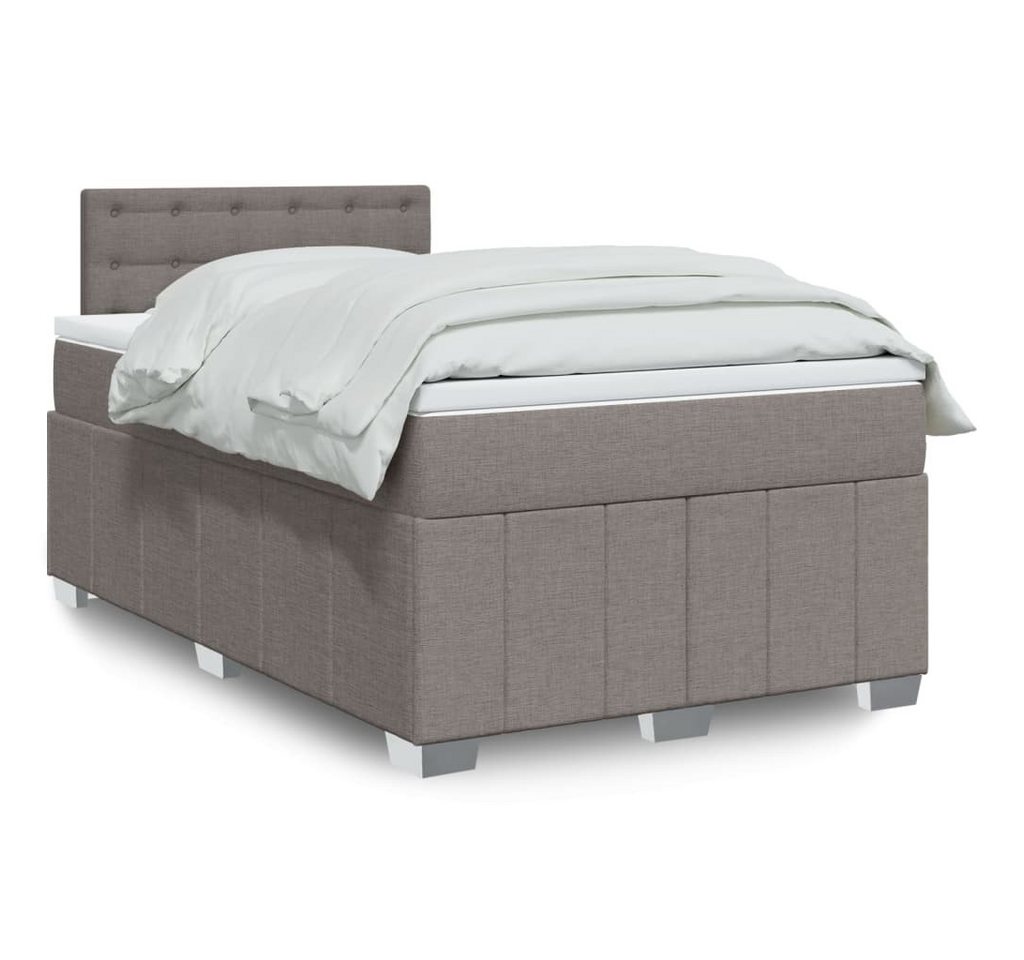 vidaXL Boxspringbett, Boxspringbett mit Matratze Taupe 120x200 cm Stoff vidaXL Boxspringbett, Boxspringbett mit Matratze Taupe 120x200 cm Stoff von vidaXL