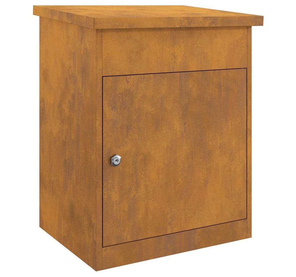 vidaXL Briefkasten Paketdrop-Box Rostig 44 x 35 x 59 cm Wetterfeststahl (1-St) von vidaXL