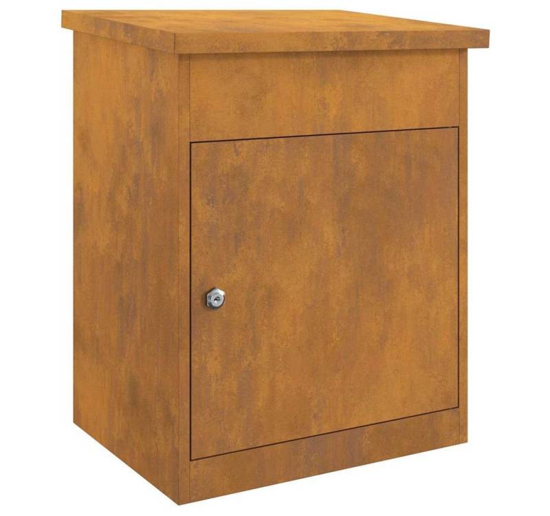 vidaXL Briefkasten Paketdrop-Box Rostig 44 x 35 x 59 cm Wetterfeststahl (1-St) von vidaXL