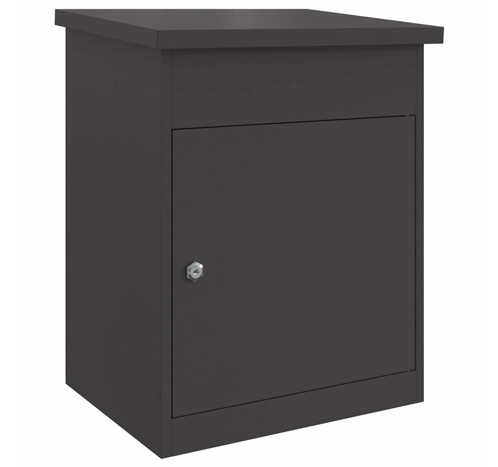 vidaXL Briefkasten Paketdrop-Box Schwarz 44 x 35 x 59 cm Stahl (1-St) von vidaXL