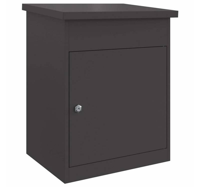 vidaXL Briefkasten Paketdrop-Box Schwarz 44 x 35 x 59 cm Stahl (1-St) von vidaXL
