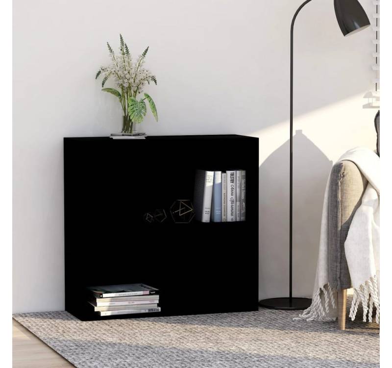 vidaXL Bücherregal, Bücherregal Schwarz 80x30x76,5 cm Holzwerkstoff von vidaXL