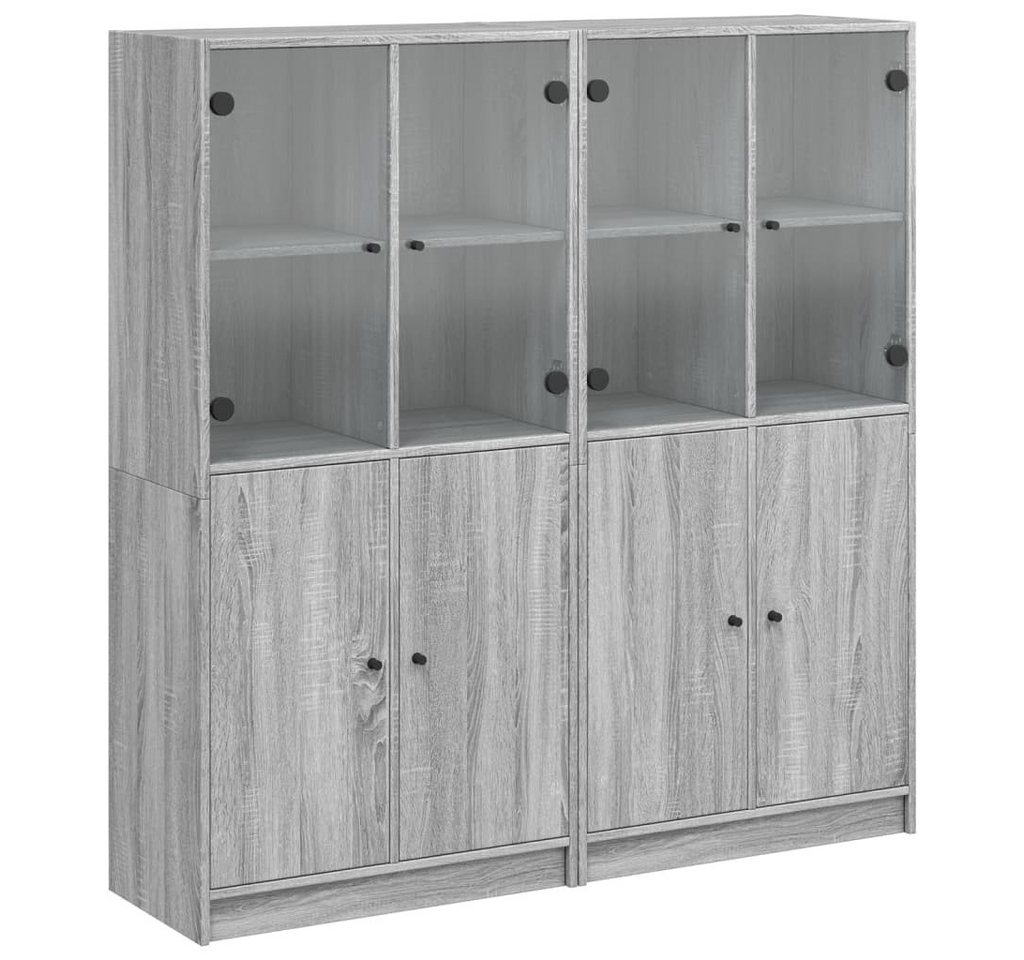 vidaXL Bücherregal, Bücherschrank mit Türen Grau Sonoma 136x37x142 cm Holzwerkstoff vidaXL Bücherregal, Bücherschrank mit Türen Grau Sonoma 136x37x142 cm Holzwerkstoff von vidaXL