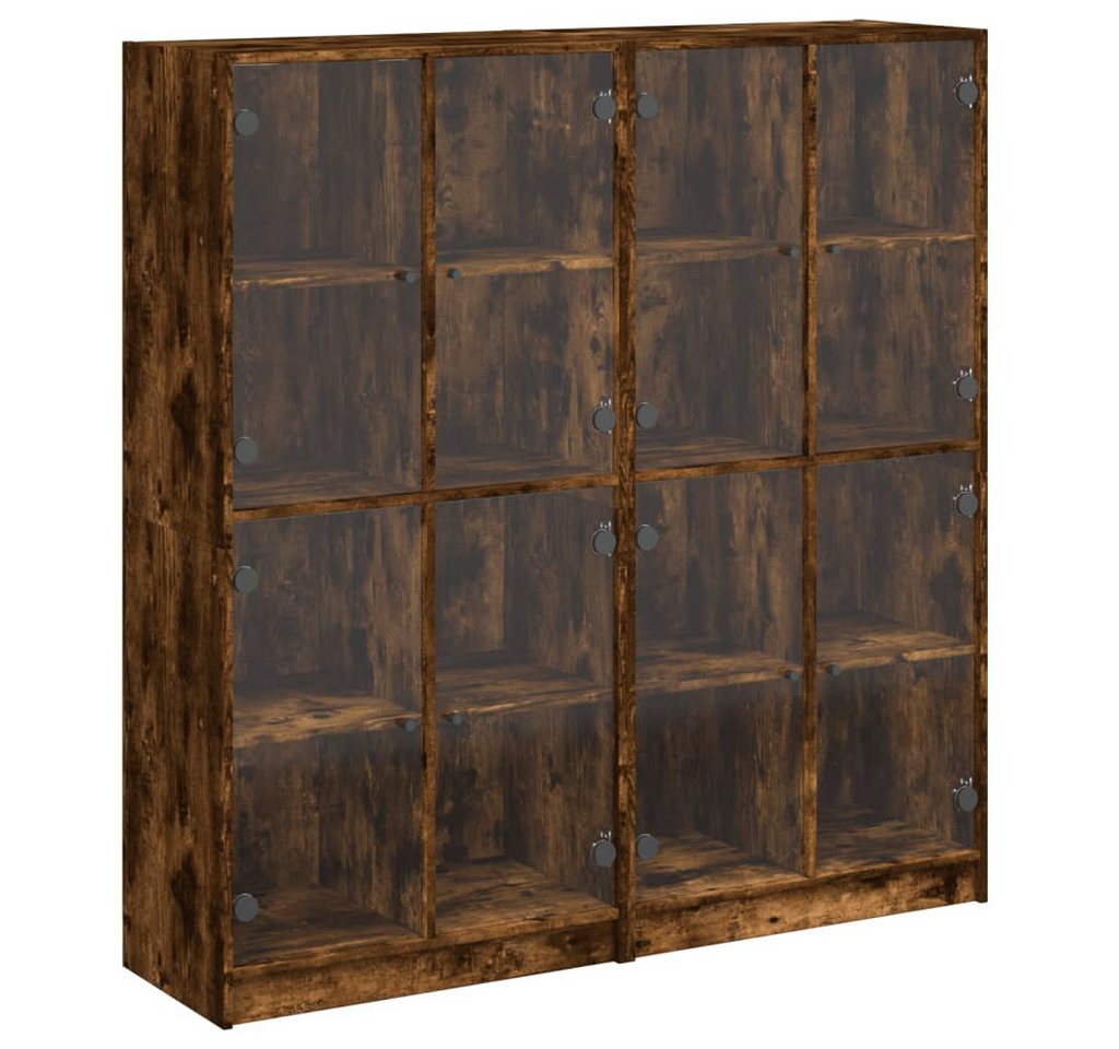 vidaXL Bücherregal, Bücherschrank mit Türen Räuchereiche 136x37x142cm Holzwerkstoff vidaXL Bücherregal, Bücherschrank mit Türen Räuchereiche 136x37x142cm Holzwerkstoff von vidaXL