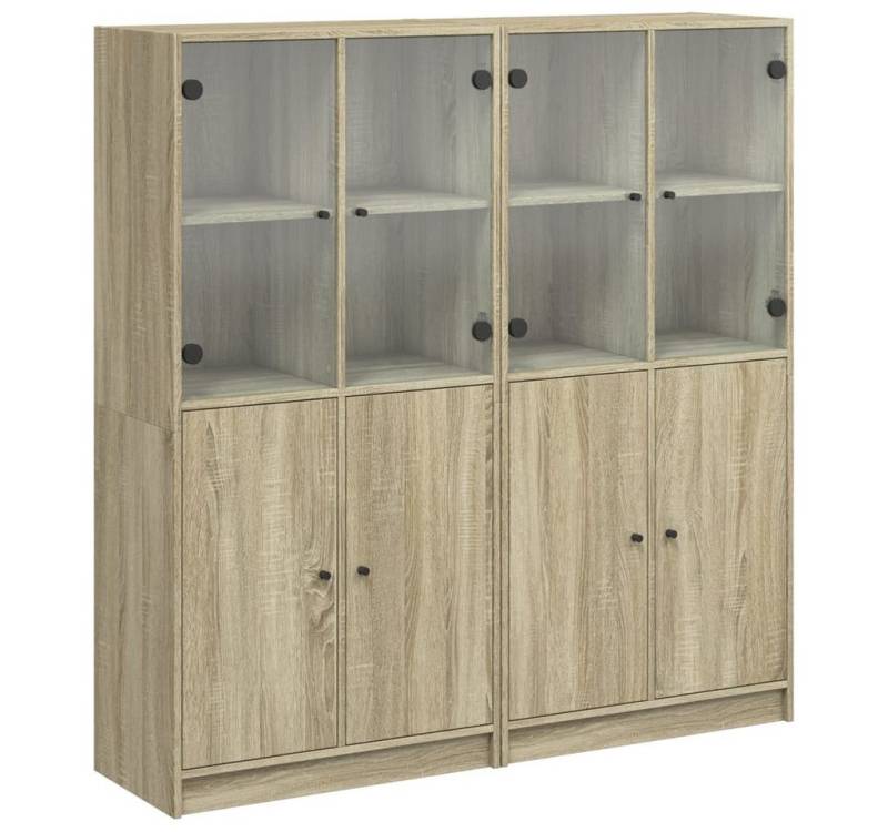 vidaXL Bücherregal, Bücherschrank mit Türen Sonoma-Eiche 136x37x142cm Holzwerkstoff vidaXL Bücherregal, Bücherschrank mit Türen Sonoma-Eiche 136x37x142cm Holzwerkstoff von vidaXL