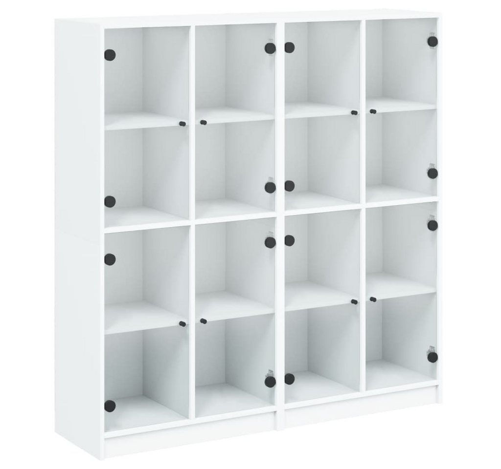 vidaXL Bücherregal, Bücherschrank mit Türen Weiß 136x37x142 cm Holzwerkstoff vidaXL Bücherregal, Bücherschrank mit Türen Weiß 136x37x142 cm Holzwerkstoff von vidaXL