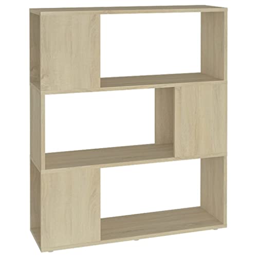 vidaXL Bücherregal, Raumteiler, Trennwand, Bücherschrank, Aufbewahrung, Trennwand, Paravent, Sonoma-Eiche, 80 x 24 x 94 cm vidaXL Bücherregal, Raumteiler, Trennwand, Bücherschrank, Aufbewahrung, Trennwand, Paravent, Sonoma-Eiche, 80 x 24 x 94 cm von vidaXL