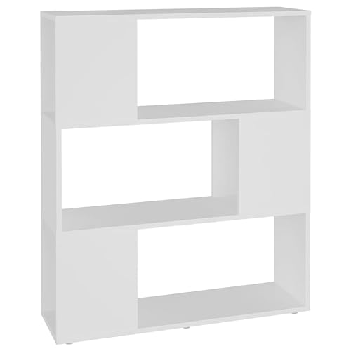vidaXL Bücherregal, Raumteiler, Trennwand, Bücherschrank, Aufbewahrung, Trennwand, Weiß, 80 x 24 x 94 cm, Spanplatte vidaXL Bücherregal, Raumteiler, Trennwand, Bücherschrank, Aufbewahrung, Trennwand, Weiß, 80 x 24 x 94 cm, Spanplatte von vidaXL