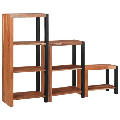 vidaXL Bücherregal 3pcs Braun 50 x 30 x 110 cm von vidaXL