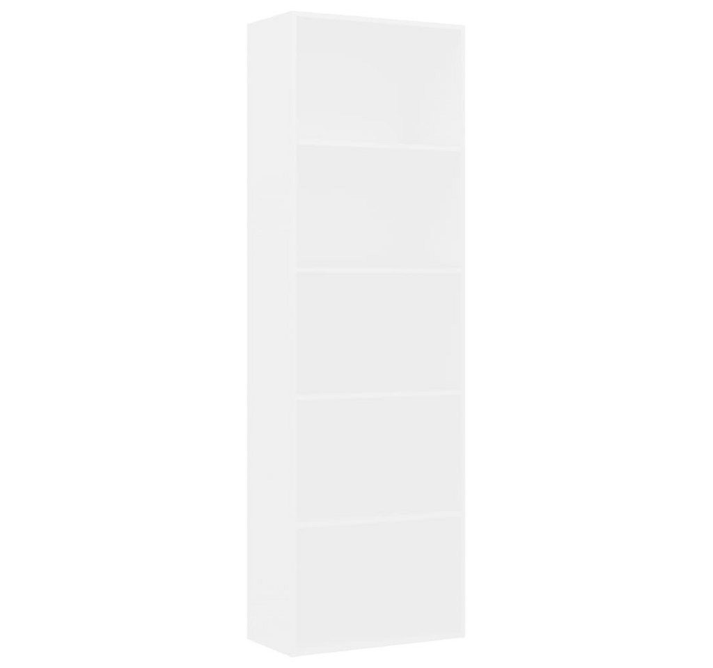 vidaXL Bücherregal Bücherregal 5 Fächer Weiß 60 x 30 x 189 cm Spanplatte von vidaXL