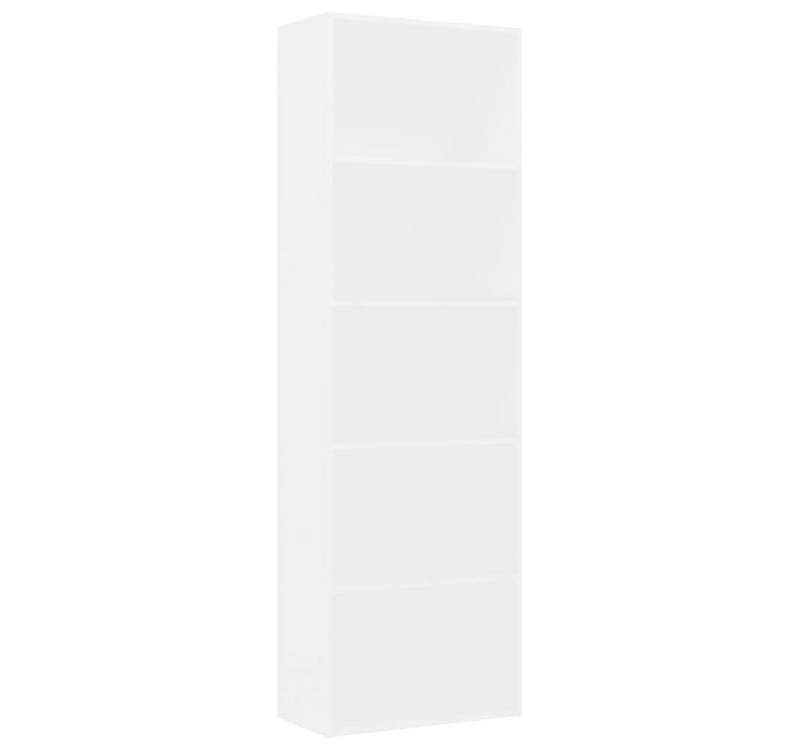 vidaXL Bücherregal Bücherregal 5 Fächer Weiß 60 x 30 x 189 cm Spanplatte von vidaXL