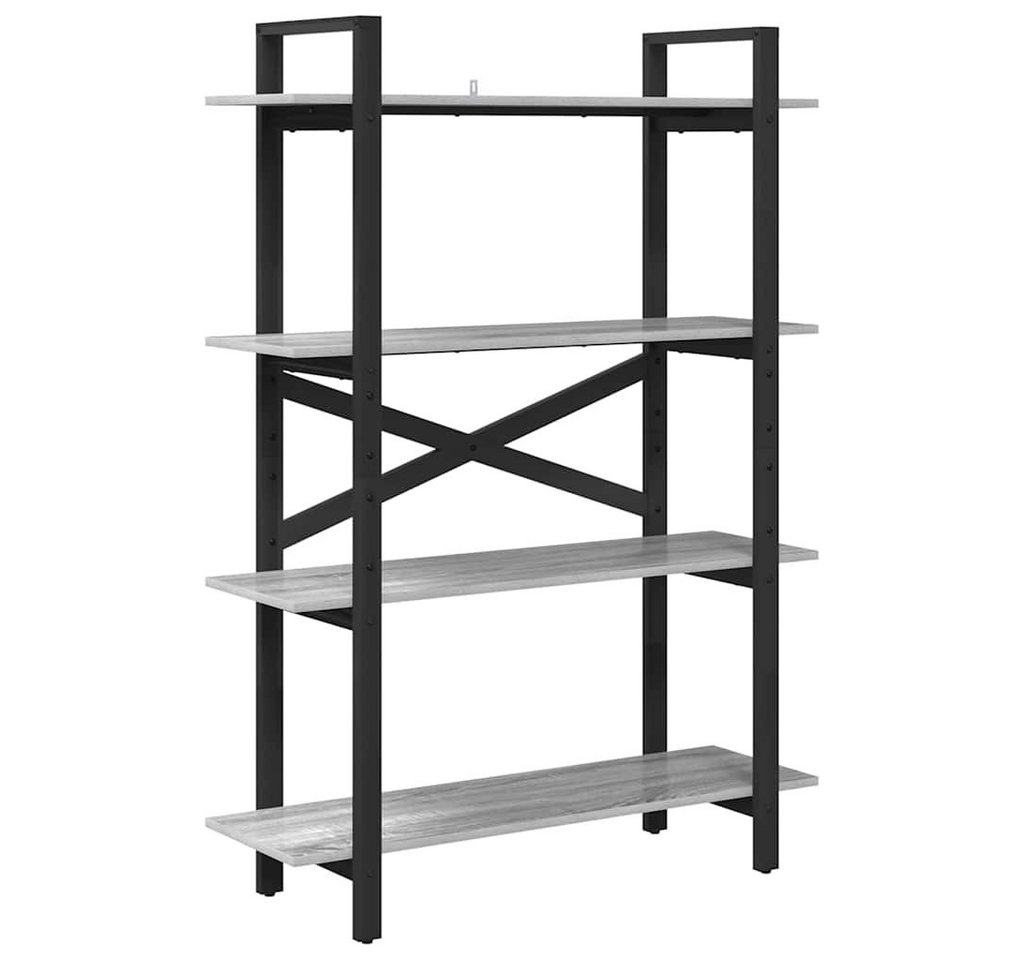 vidaXL Bücherregal Bücherregal Graues Sonoma 100 x 33,5 x 140 cm Holzwerkstoff, 1-tlg. von vidaXL