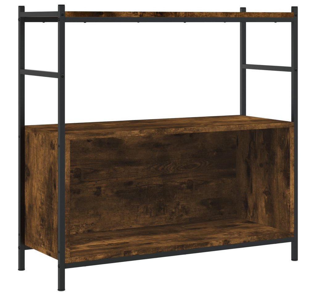 vidaXL Bücherregal Bücherregal Räuchereiche 80x30x78,5 cm Holzwerkstoff und Eisen, 1-tlg. vidaXL Bücherregal Bücherregal Räuchereiche 80x30x78,5 cm Holzwerkstoff und Eisen, 1-tlg. von vidaXL