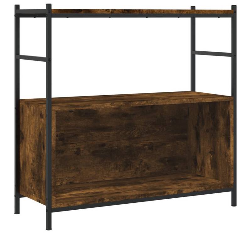 vidaXL Bücherregal Bücherregal Räuchereiche 80x30x78,5 cm Holzwerkstoff und Eisen, 1-tlg. vidaXL Bücherregal Bücherregal Räuchereiche 80x30x78,5 cm Holzwerkstoff und Eisen, 1-tlg. von vidaXL