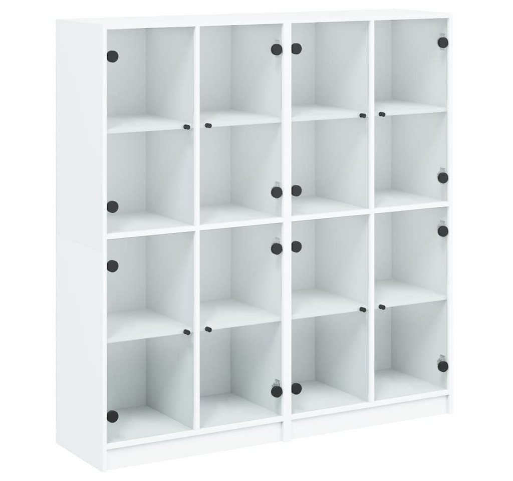 vidaXL Bücherregal Bücherschrank mit Türen Weiß 136x37x142 cm Holzwerkstoff von vidaXL