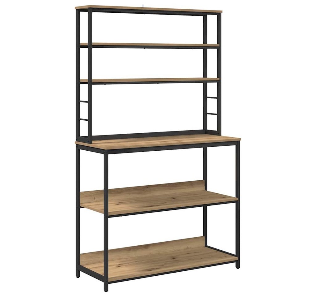 vidaXL Bücherregal Küchenregal Artisan-Eiche 100 x 40 x 168 cm Holzwerkstoff, 1-tlg. von vidaXL