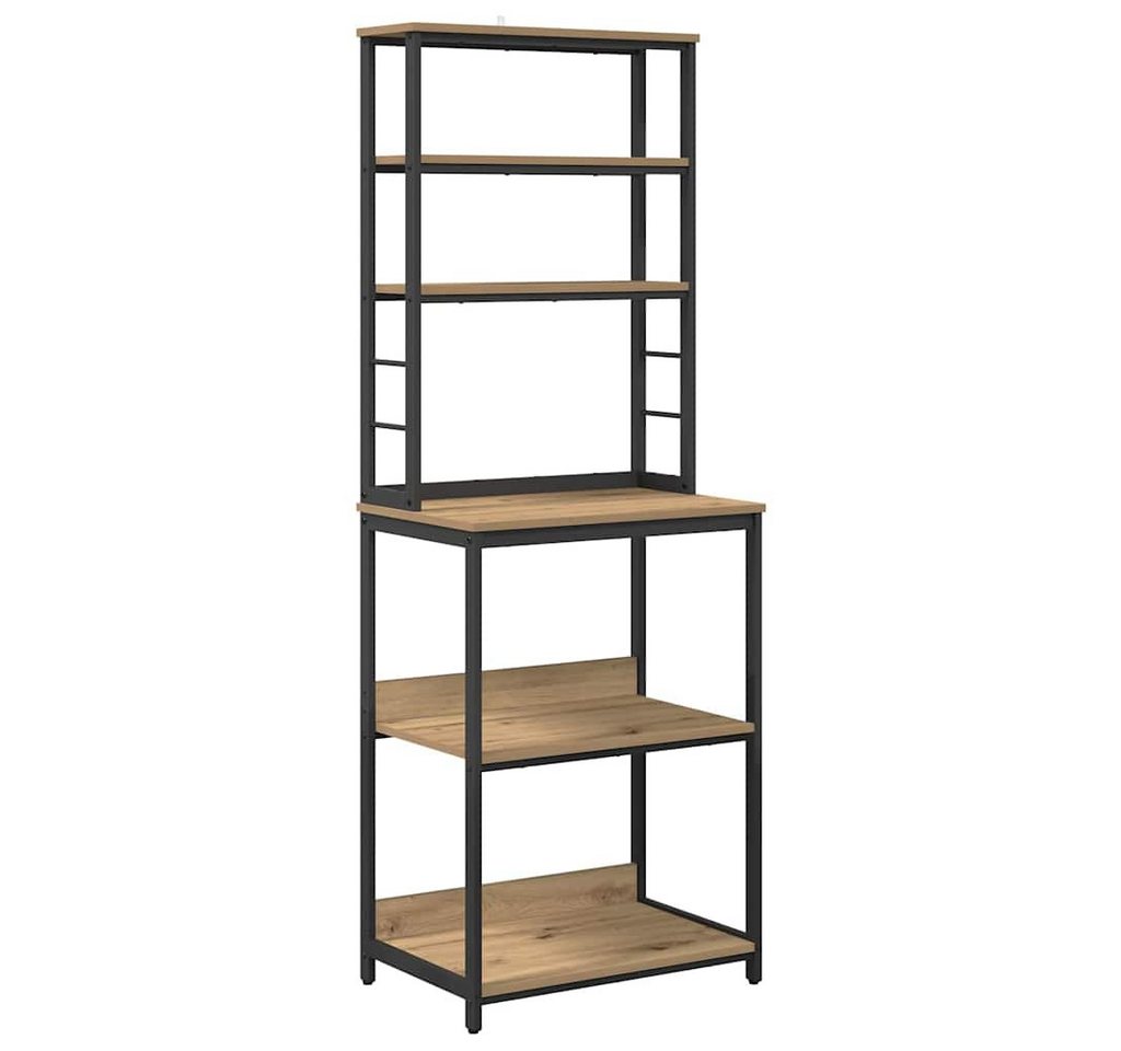vidaXL Bücherregal Küchenregal Artisan-Eiche 60 x 40 x 168 cm Holzwerkstoff, 1-tlg. von vidaXL