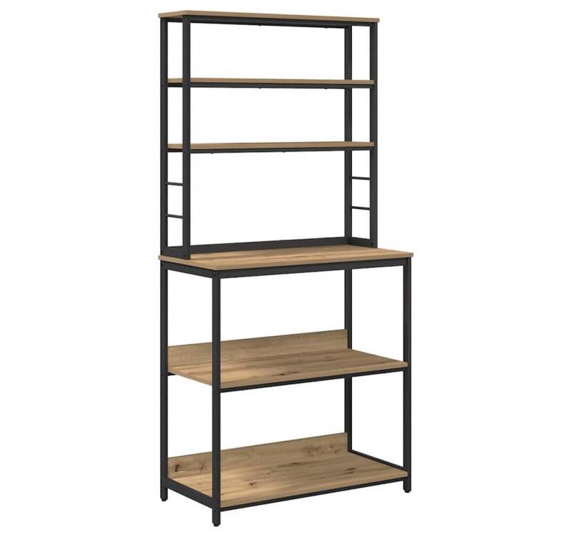 vidaXL Bücherregal Küchenregal Artisan-Eiche 80 x 40 x 168 cm Holzwerkstoff, 1-tlg. von vidaXL