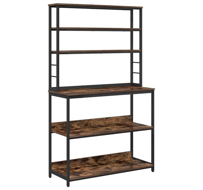 vidaXL Bücherregal Küchenregal Geräucherte Eiche 100 x 40 x 168 cm Holzwerkstoff, 1-tlg. von vidaXL