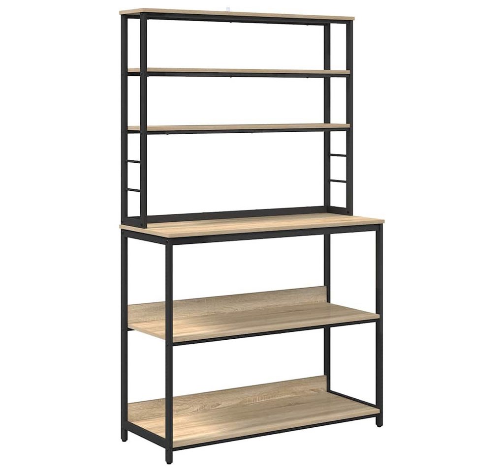 vidaXL Bücherregal Küchenregal Sonoma-Eiche 100 x 40 x 168 cm Holzwerkstoff, 1-tlg. von vidaXL